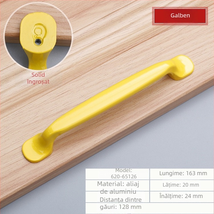 Mâner din aluminiu, culoare variată, pentru dulapuri și sertare – accesorii mobilier