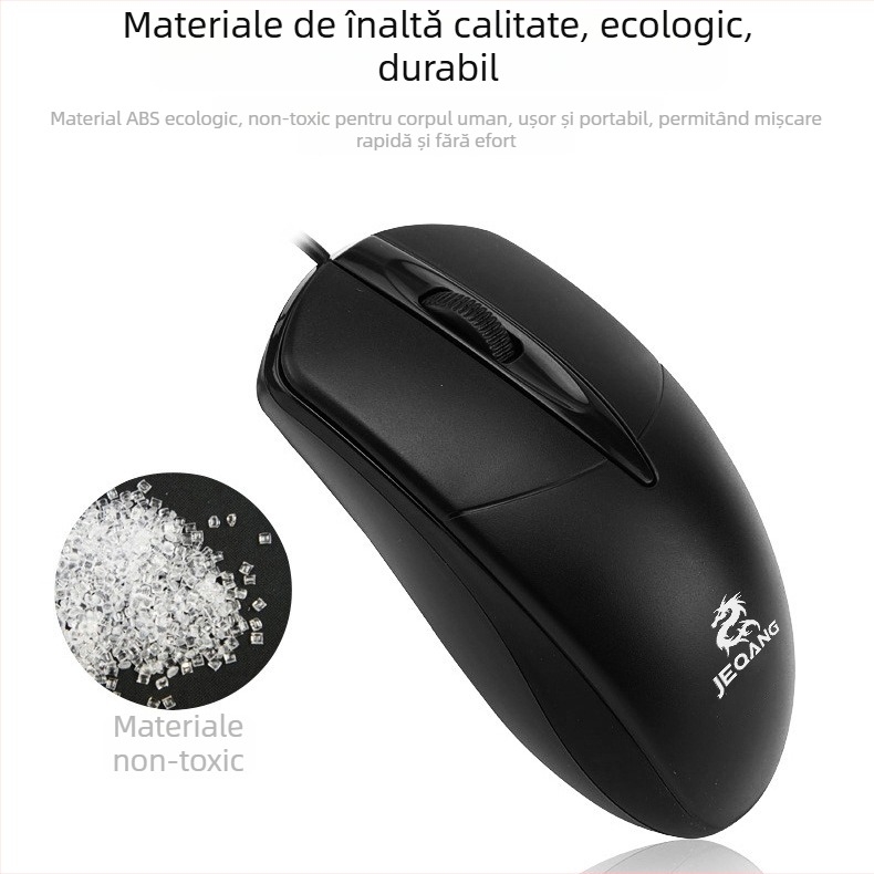 Mouse optic USB cablu, 1200dpi, 3 butoane, design ergonomic