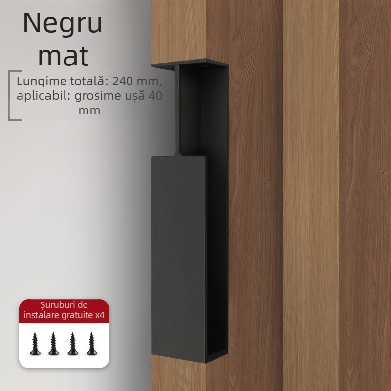 Mâner ușă pocket încastrat, minimalist, pentru uși glisante