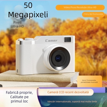 Cameră digitală CCD cu senzor 1/2.3-inch, 24 MP, zoom optic 8x, rezoluție maximă 1280x1024, ecran LCD 2.3-inch HD