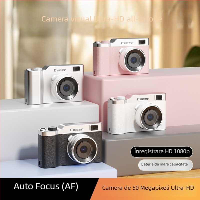 Cameră digitală CCD cu senzor 1/2.3-inch, 24 MP, zoom optic 8x, rezoluție maximă 1280x1024, ecran LCD 2.3-inch HD