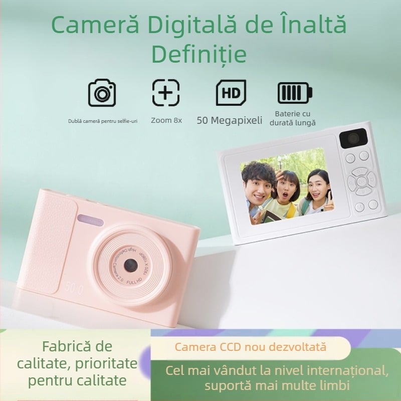 Cameră digitală CCD inteligentă, senzor 1/2.3, 24M+ pixeli, zoom optic 8x, rezoluție maximă 1280x1024, obiectiv periscop