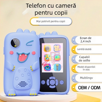 Cameră pentru copii mini cu ecran LCD de 2,0 inch, suport pentru card TF, corp ABS, autonomie baterie 1–2 ore, video și fotografie, filtre