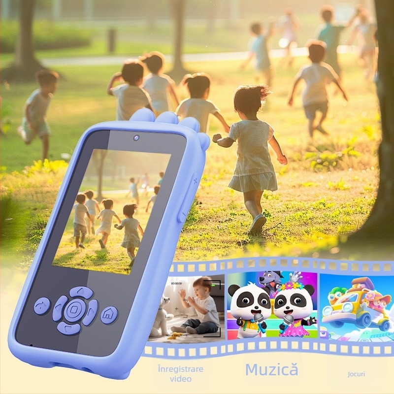 Cameră pentru copii mini cu ecran LCD de 2,0 inch, suport pentru card TF, corp ABS, autonomie baterie 1–2 ore, video și fotografie, filtre
