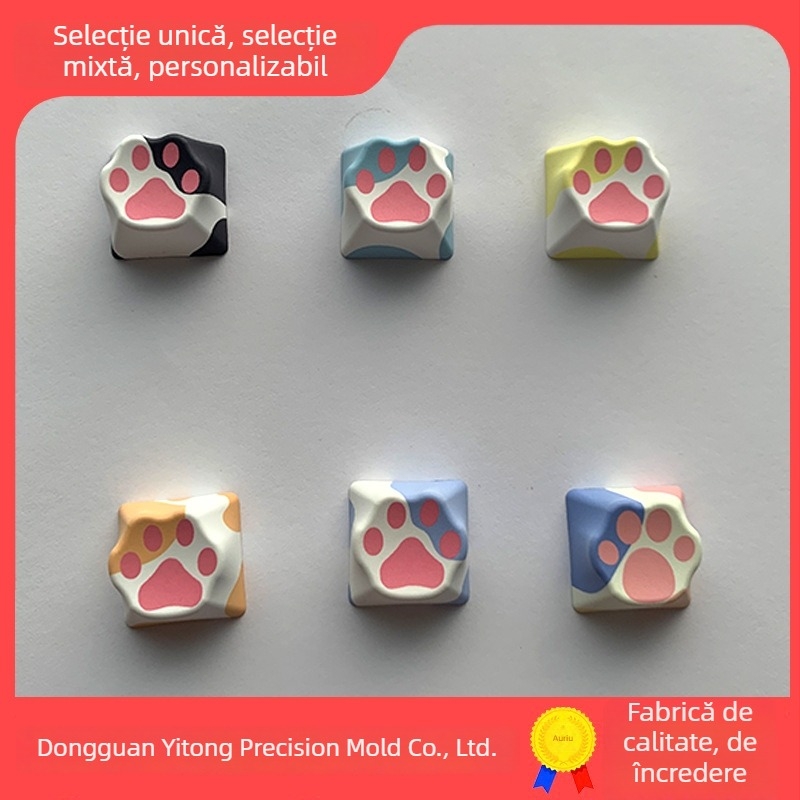 Set capace taste Cat Claw, din PBT, cu ax transversal, sublimare pe cinci fețe