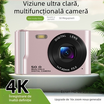 Aparat foto digital M13 cu zoom optic 16x, ecran LCD de 2,8 inch, suport 4K, senzor CCD, MicroSD card