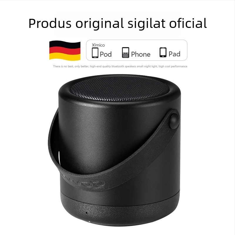 Boxă Bluetooth wireless cu carcasă metalică, portabilă, compactă (Bluetooth 5.0; răspuns în frecvență 100 Hz–20 kHz; putere nominală 5 W; baterie încorporată 2000–4000 mAh; rază de acțiune ≥20 m)