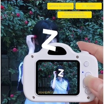 Aparat digital cu două camere pentru studenți, înaltă definiție, corp din plastic, fără zoom optic, fără stabilizare a imaginii