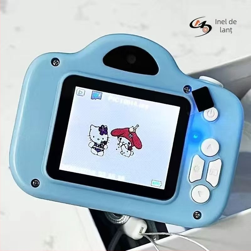 Aparat digital cu două camere pentru studenți, înaltă definiție, corp din plastic, fără zoom optic, fără stabilizare a imaginii