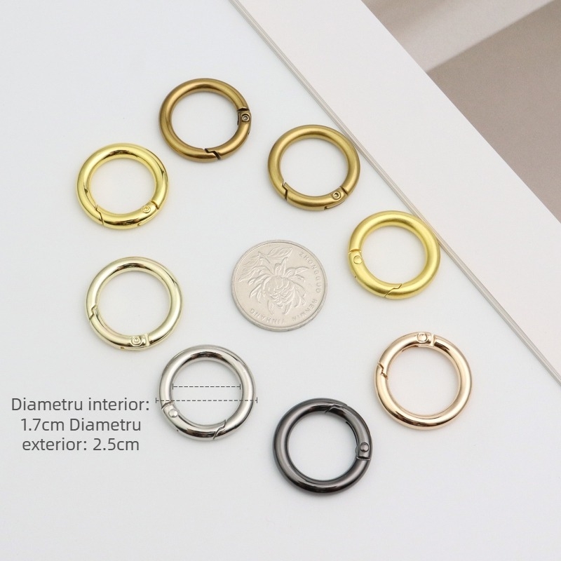 Cataramă inel pentru accesorii de geantă HX025 – Yu Yi aliaj, model solid, conexiune curea de umăr