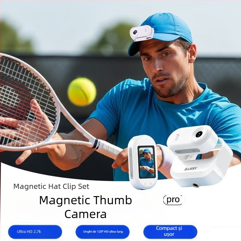 Cameră inteligentă pentru sport cu CCD 1/2.5 inch, 12 MP, zoom optic 3x, zoom digital 5x și ecran LCD de 2.7 inch pentru vlogging