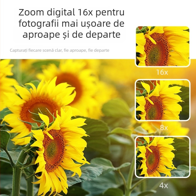 Aparat foto digital CCD cu ecran dublu pentru studenți – obiectiv retro cu periscop, senzor CMOS 8MP, zoom optic 8x, rezoluție 1280×1024 HD, TF card storare