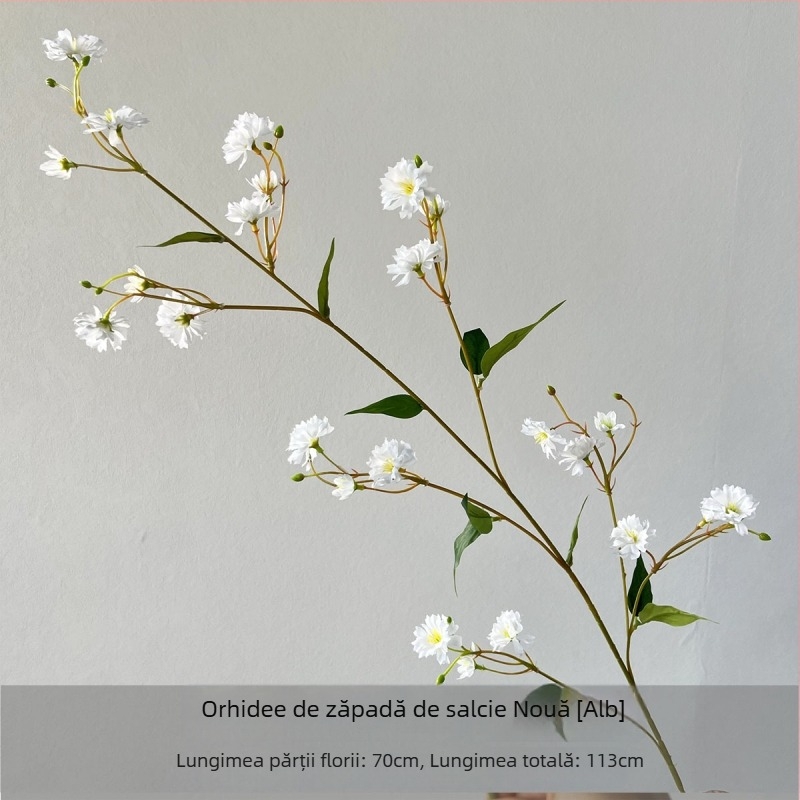Flori artificiale pentru decorul sălii de nuntă: flori din plastic și mătase, cu textură embosată, potrivite pentru nunți, outdoor, recuzită pentru fotografii și decor de acasă