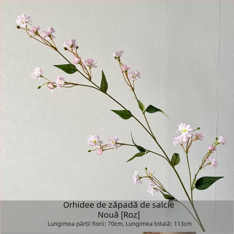 Flori artificiale pentru decorul sălii de nuntă: flori din plastic și mătase, cu textură embosată, potrivite pentru nunți, outdoor, recuzită pentru fotografii și decor de acasă