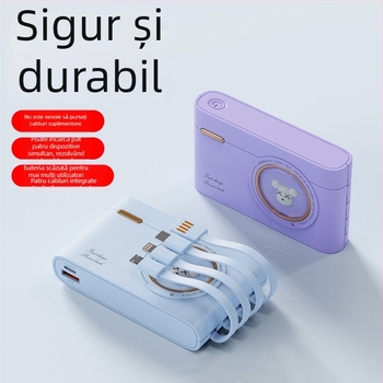Baterie externă 10000mAh cu PD 2.0, intrare/ieșire 5V, încărcare rapidă 10W, baterie Li-ion, modelul 741, compactă