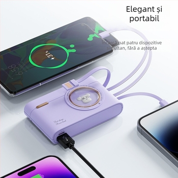 Baterie externă 10000mAh cu PD 2.0, intrare/ieșire 5V, încărcare rapidă 10W, baterie Li-ion, modelul 741, compactă