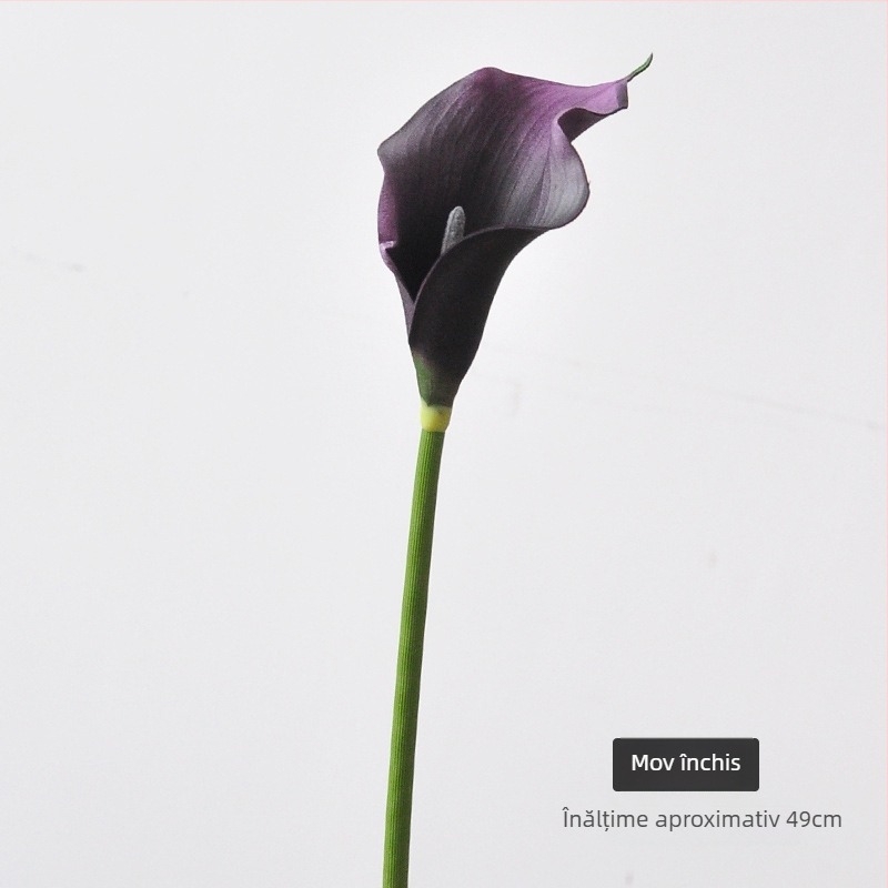 Floare artificială Calla Lily - Ramură unică, imprimare 3D, recuzită pentru nuntă și fotografie, decor de casă