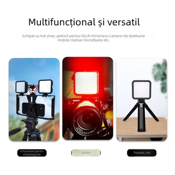 Lumină LED de umplere W70 – Portabilă pentru fotografie și video pe telefon, Reglaj multiplu, Putere sub 10W