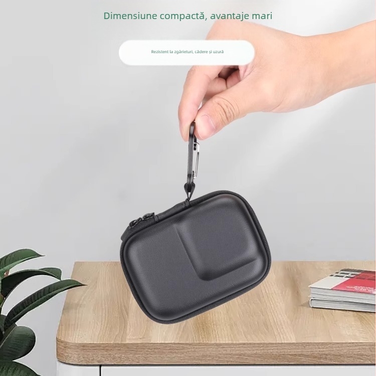 Geantă Shadowstone pentru camere compatibile cu DJI Action 5 Pro/4/3 și GoPro 13/12 — material PU, impermeabil, rezistentă la uzură, culoare solidă, geantă clutch