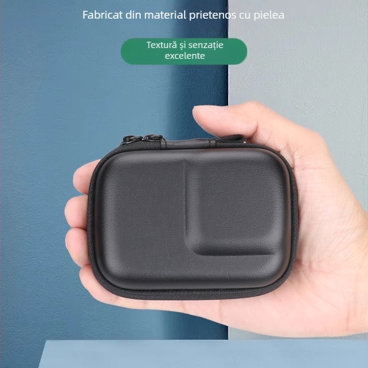 Geantă Shadowstone pentru camere compatibile cu DJI Action 5 Pro/4/3 și GoPro 13/12 — material PU, impermeabil, rezistentă la uzură, culoare solidă, geantă clutch