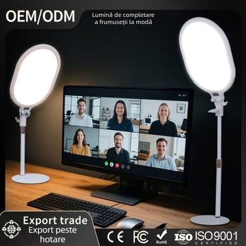 Lampa LED de completare pentru birou pentru streaming live și videoconferințe — 15W, 5V, personalizabilă, design cu panou plat