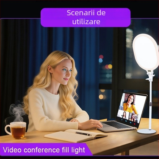 Lampa LED de completare pentru birou pentru streaming live și videoconferințe — 15W, 5V, personalizabilă, design cu panou plat