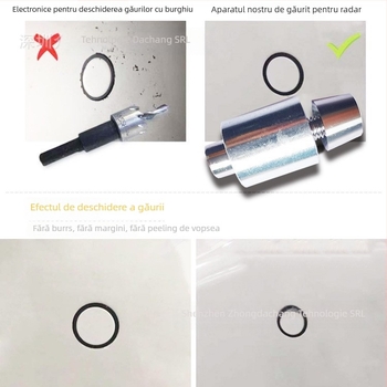 Hole Opener din oțel inoxidabil pentru Reversing Radar – Drill Bit, Burr-Free, 12V, Model 15-32, Probe 8, Alarmă: Buzzer