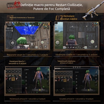 Jiaying Mix Ultra Convertor tastatură și mouse pentru jocuri mobile — interfață TYPE-C cablată, corp ABS, compatibil cu telefoane și tablete Android, nivel Elite de gaming, utilizare solo