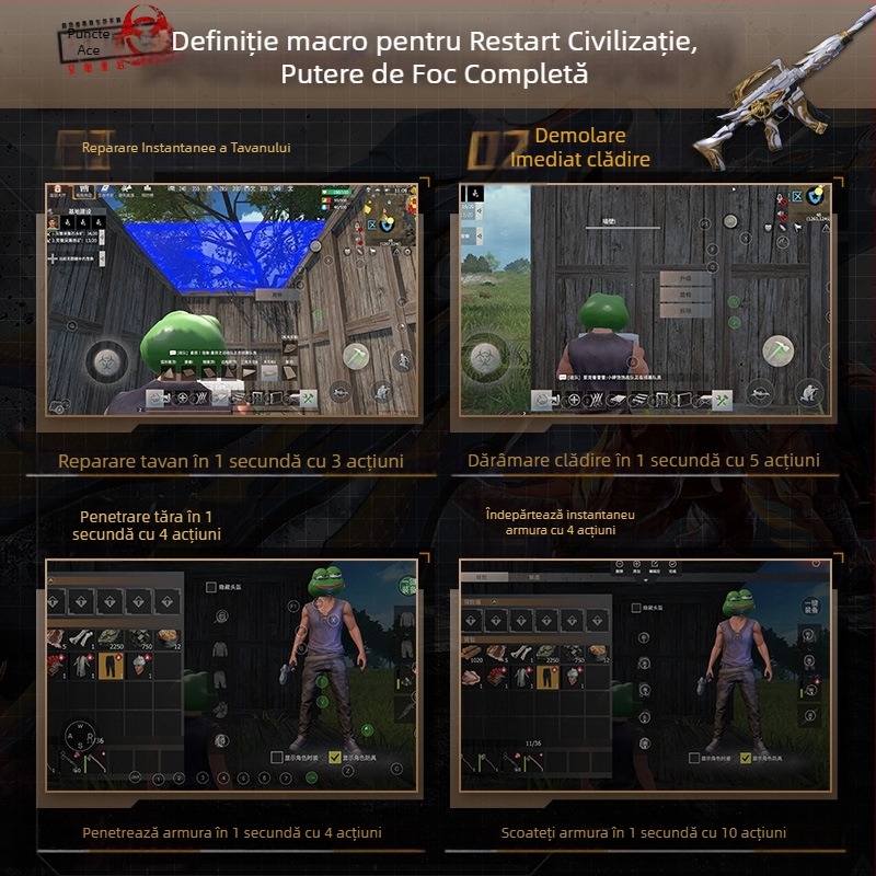 Jiaying Mix Ultra Convertor tastatură și mouse pentru jocuri mobile — interfață TYPE-C cablată, corp ABS, compatibil cu telefoane și tablete Android, nivel Elite de gaming, utilizare solo