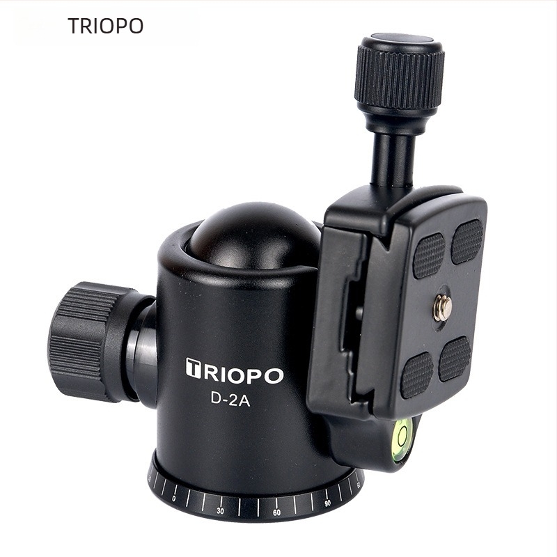 Jiebao D-2AQ2 cap de bal pentru trepied DSLR – rotire de 360°, port filet 3/8 inch, corp din aliaj de aluminiu, compatibil cu camere DSLR, 350 g