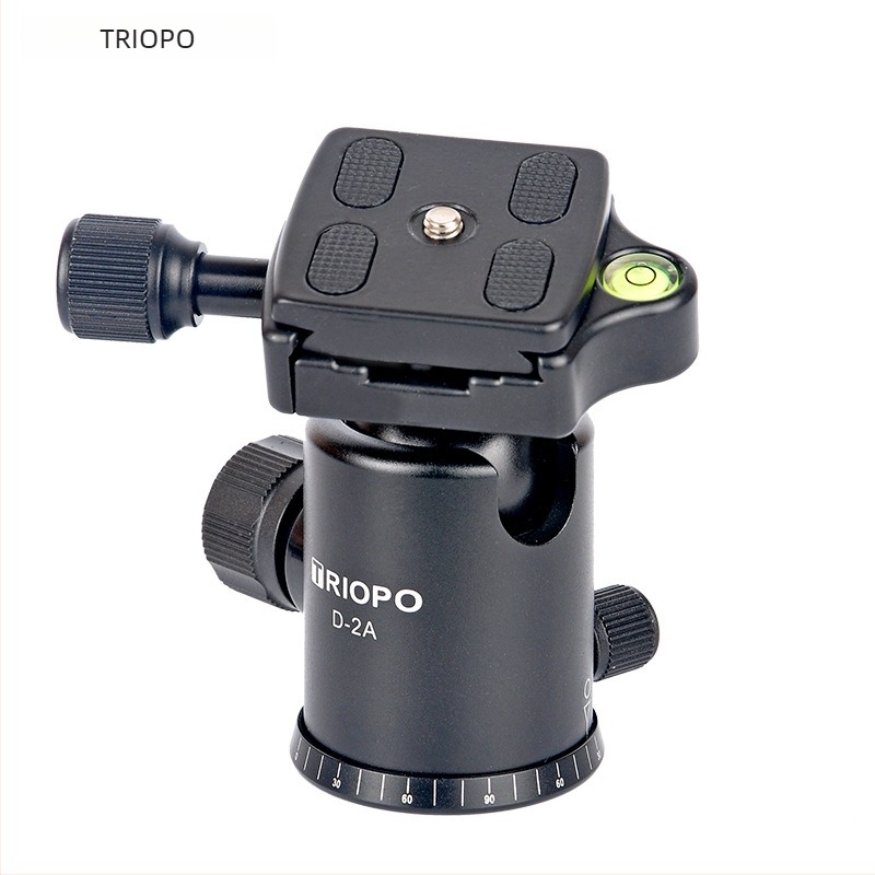 Jiebao D-2AQ2 cap de bal pentru trepied DSLR – rotire de 360°, port filet 3/8 inch, corp din aliaj de aluminiu, compatibil cu camere DSLR, 350 g