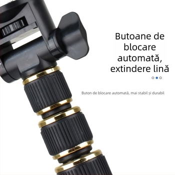 Tripod de podea din aliaj de aluminiu cu 3D PTZ, pentru telefoane mobile și tablete, capacitate de încărcare 2–5 kg