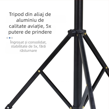 Tripod de podea din aliaj de aluminiu cu 3D PTZ, pentru telefoane mobile și tablete, capacitate de încărcare 2–5 kg