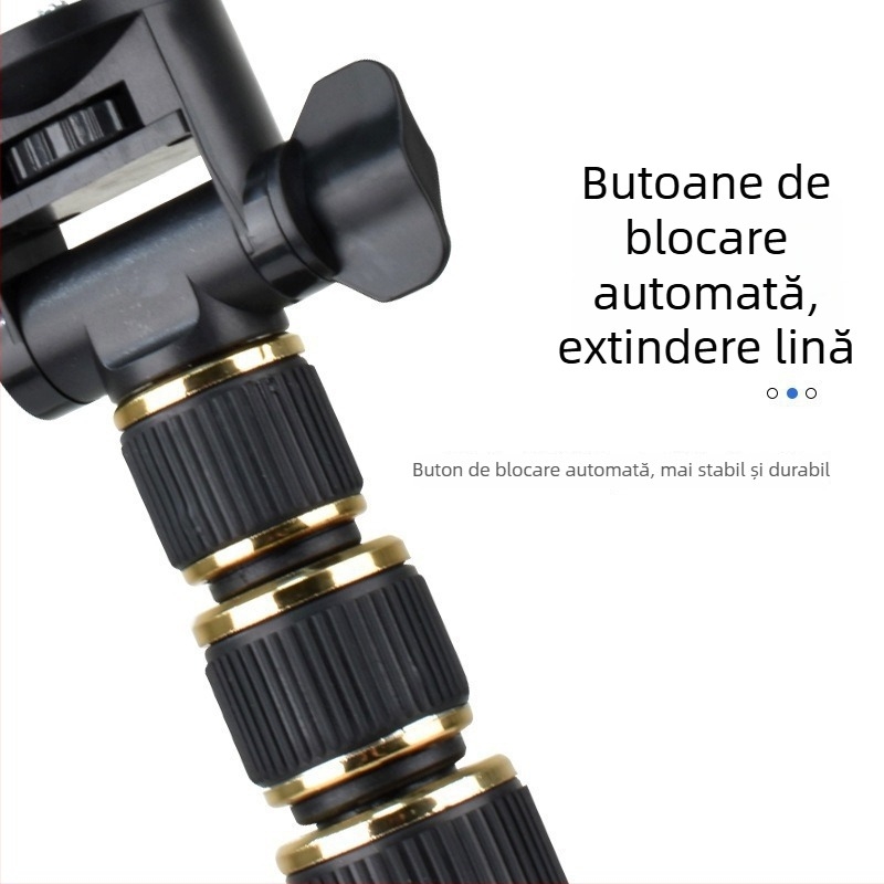 Tripod de podea din aliaj de aluminiu cu 3D PTZ, pentru telefoane mobile și tablete, capacitate de încărcare 2–5 kg