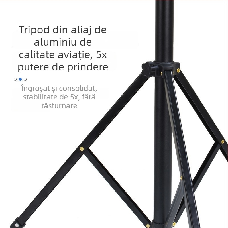 Tripod de podea din aliaj de aluminiu cu 3D PTZ, pentru telefoane mobile și tablete, capacitate de încărcare 2–5 kg