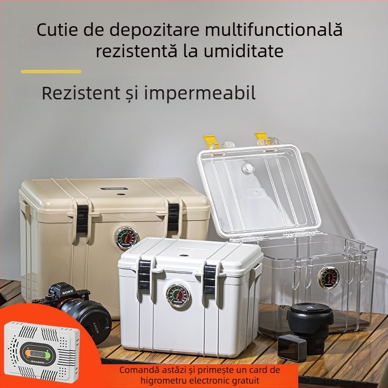 Cutie de depozitare rezistentă la umiditate pentru echipament fotografic – ABS, 25L, încuietoare cu cheie, interior cu burete, compatibil cu majoritatea modelelor