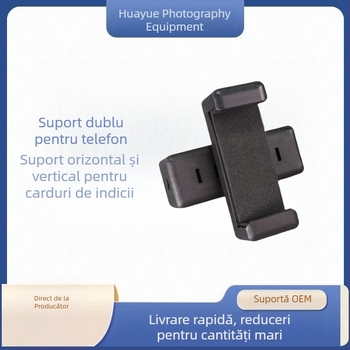 Suport pentru telefon cu două fețe și teleprompter, pentru montaj pe birou sau în mână, instrument de filmare multifuncțional pentru setup dual cu subtitrări