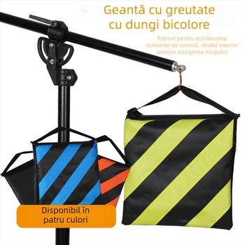 Sac de nisip pentru fotografie – pânză, încărcătură 2–5 kg, compatibil cu suport de lampă de tavan și trepied