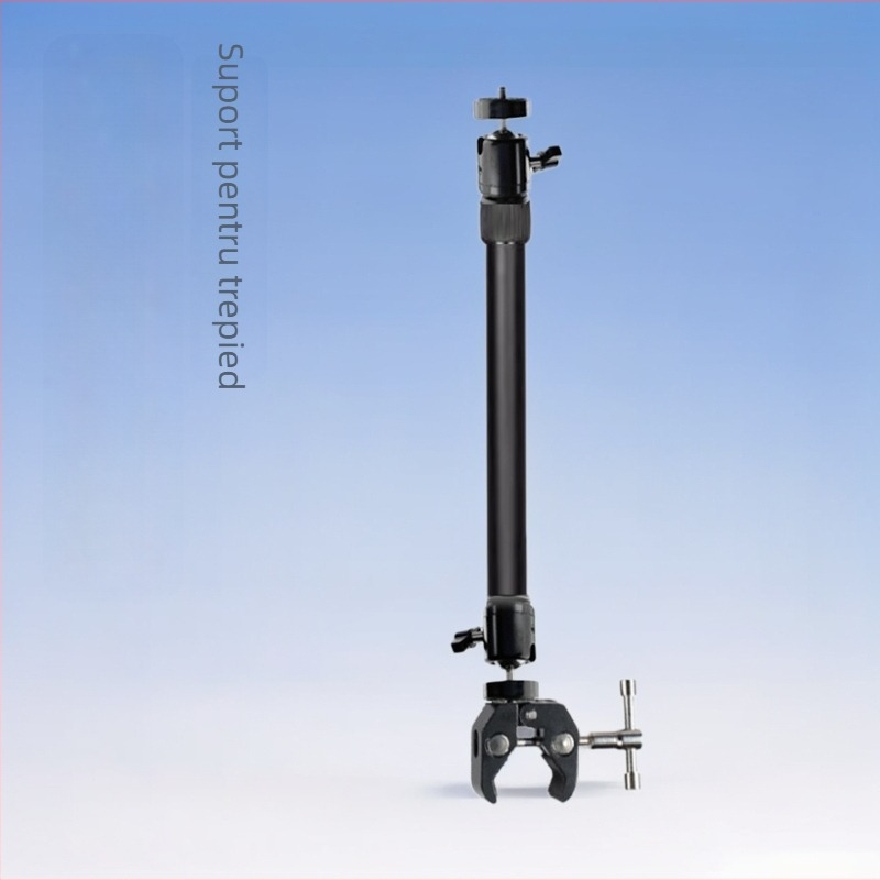 Bară de susținere pentru cameră pe sistem de șine, din aliaj de aluminiu, 2 secțiuni, diametru 16/20 mm, greutate 375 g