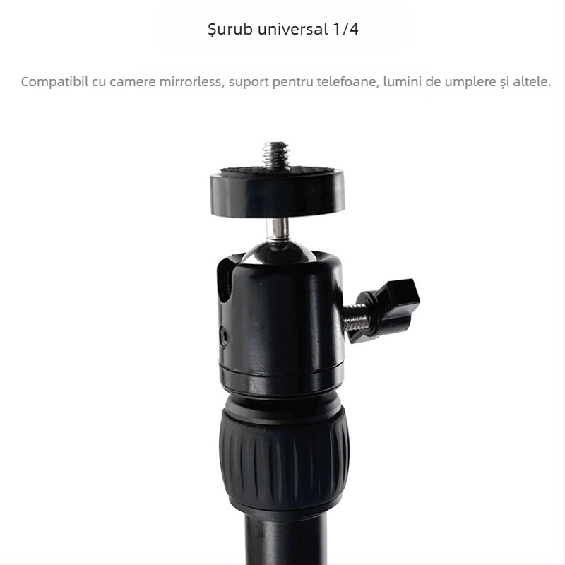 Bară de susținere pentru cameră pe sistem de șine, din aliaj de aluminiu, 2 secțiuni, diametru 16/20 mm, greutate 375 g