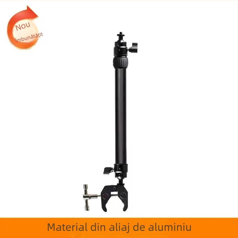 Bară de susținere pentru cameră pe sistem de șine, din aliaj de aluminiu, 2 secțiuni, diametru 16/20 mm, greutate 375 g