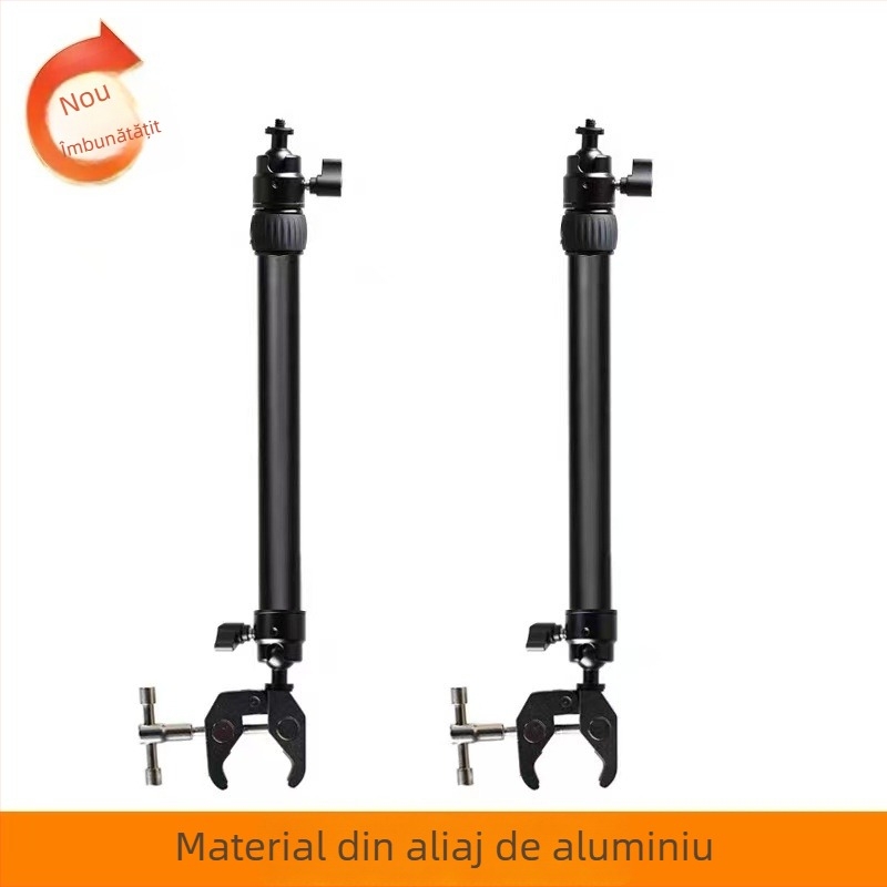 Bară de susținere pentru cameră pe sistem de șine, din aliaj de aluminiu, 2 secțiuni, diametru 16/20 mm, greutate 375 g