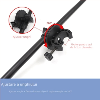 Suport universal pentru telefon cu braț transversal superior și stativ pentru microfon pentru filmare și înregistrare (Material: Fier inoxidabil; Tip: Model universal; Stil: Simplu; Personalizare: Susținut)