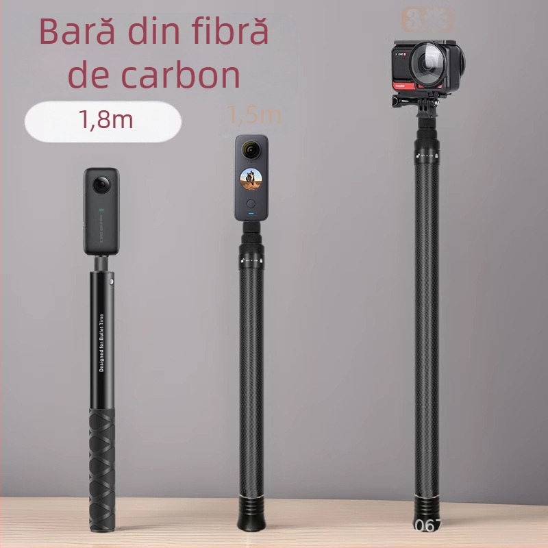 Selfie-stick pentru Insta360 X3/X4 camere de acțiune — fibră de carbon/aluminiu; compatibil cu camerele de acțiune Insta360; Brand: YOTULI. (Brand: YOTULI; Material: fibră de carbon/aluminiu; Compatibil cu: camere de acțiune Insta360)