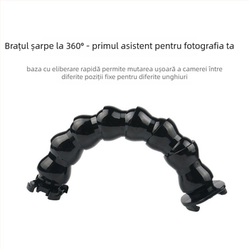 Suport universal pentru cameră de acțiune (ZH3041), din PC + oțel inoxidabil, include clemă Dali și braț curbat