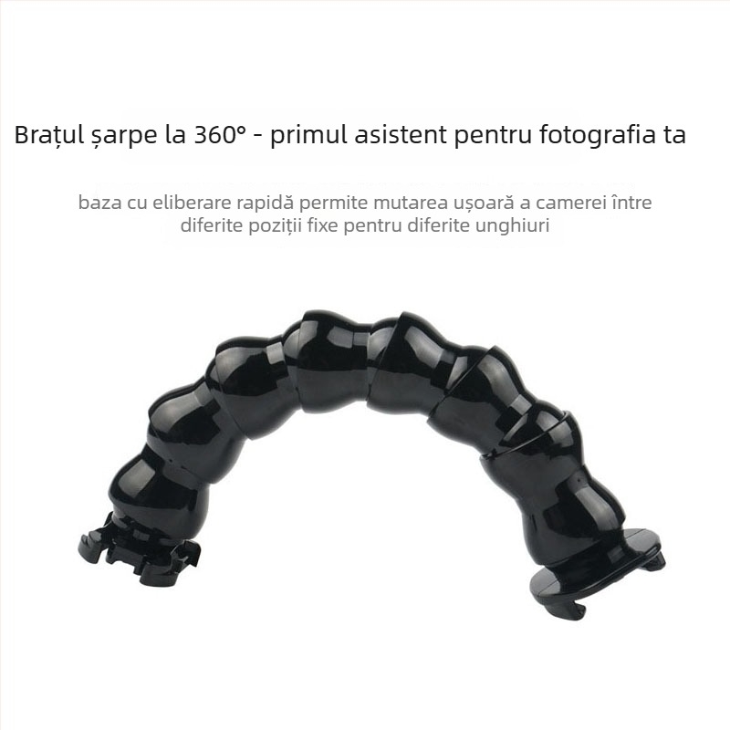 Suport universal pentru cameră de acțiune (ZH3041), din PC + oțel inoxidabil, include clemă Dali și braț curbat