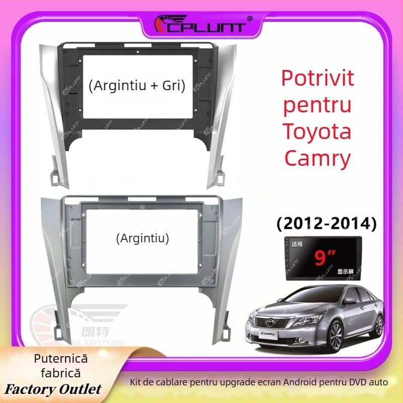 Ramă de navigație pentru bord Toyota Camry 2012-2014 – ABS+PC, CPLUNT, 1 kg, retrofit al consolei centrale