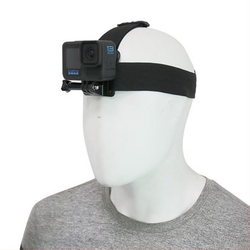 Suport de tip bandă pentru telefon pe cap, GoPro și camere de acțiune – anti-alunecare, includ trei benzi din cauciuc, material PC, compatibil cu GoPro 7/8, Yi și DJI