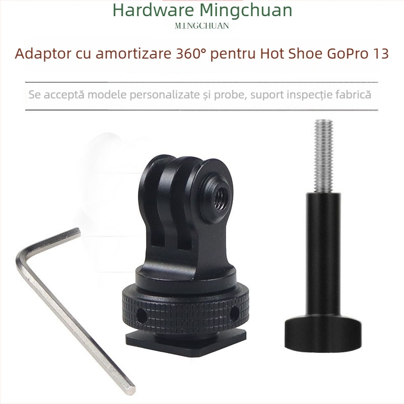 Suport pentru pantof rece GoPro, din aliaj de aluminiu, compatibil cu GoPro 13/Seria întreagă și DJI Osmo Action