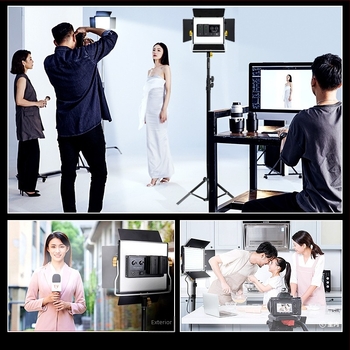 W660S Lampa LED profesională pentru fotografie — interior/exterior, 40W, 14.8V, 3200–6500K ±200K, reglaj intensitate și temperatură culoare, compatibil cu bateriile F550/F750/F970 cu adaptor